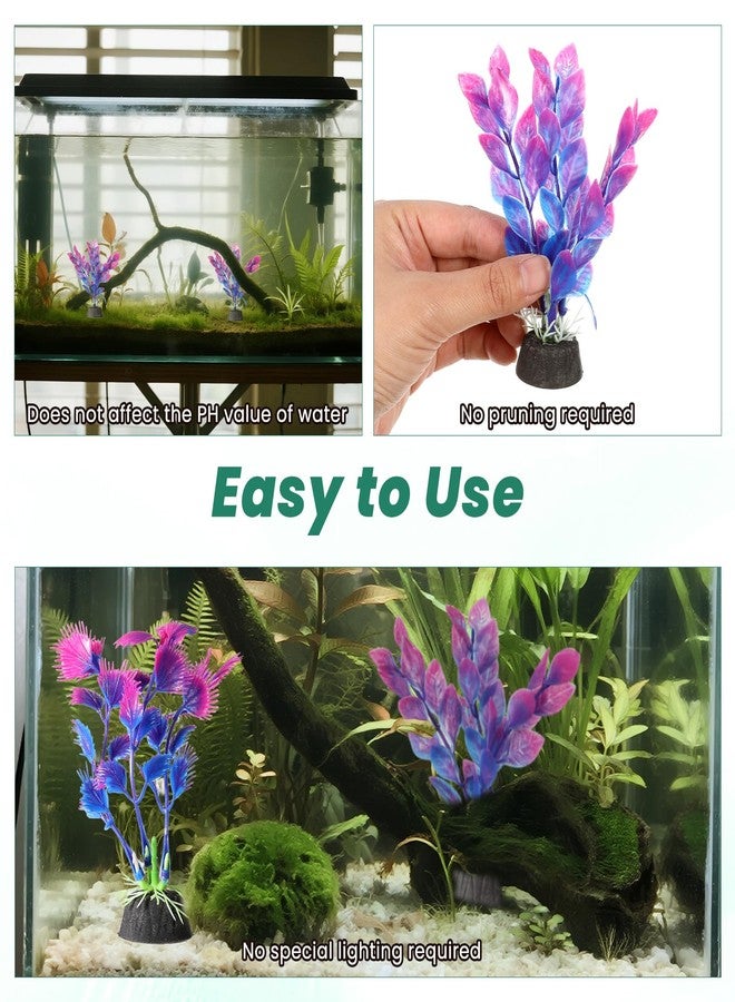 Eldraqth 2 Pcs Plastic Artificial Floating Aquarium Plants Small Aquarium Plant for Betta Fish Tank 4.5 Inch Fish Tank Decorations Aquatic Water Grass Plastic Artificial Plant Reptiles Plants - Image 5